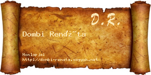 Dombi Renáta névjegykártya